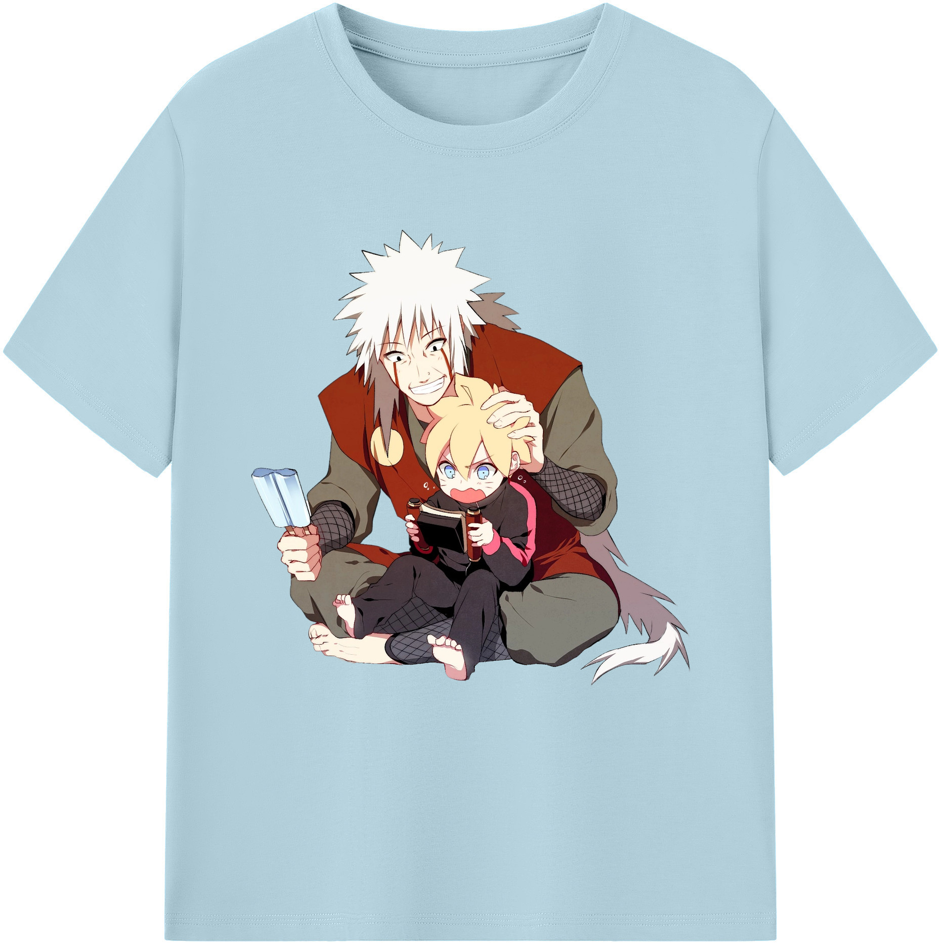（画像用） NARUTO -ナルト- 自来也（じらいや） Jiraiya 綿100％半袖Tシャツ（フロントプリント）